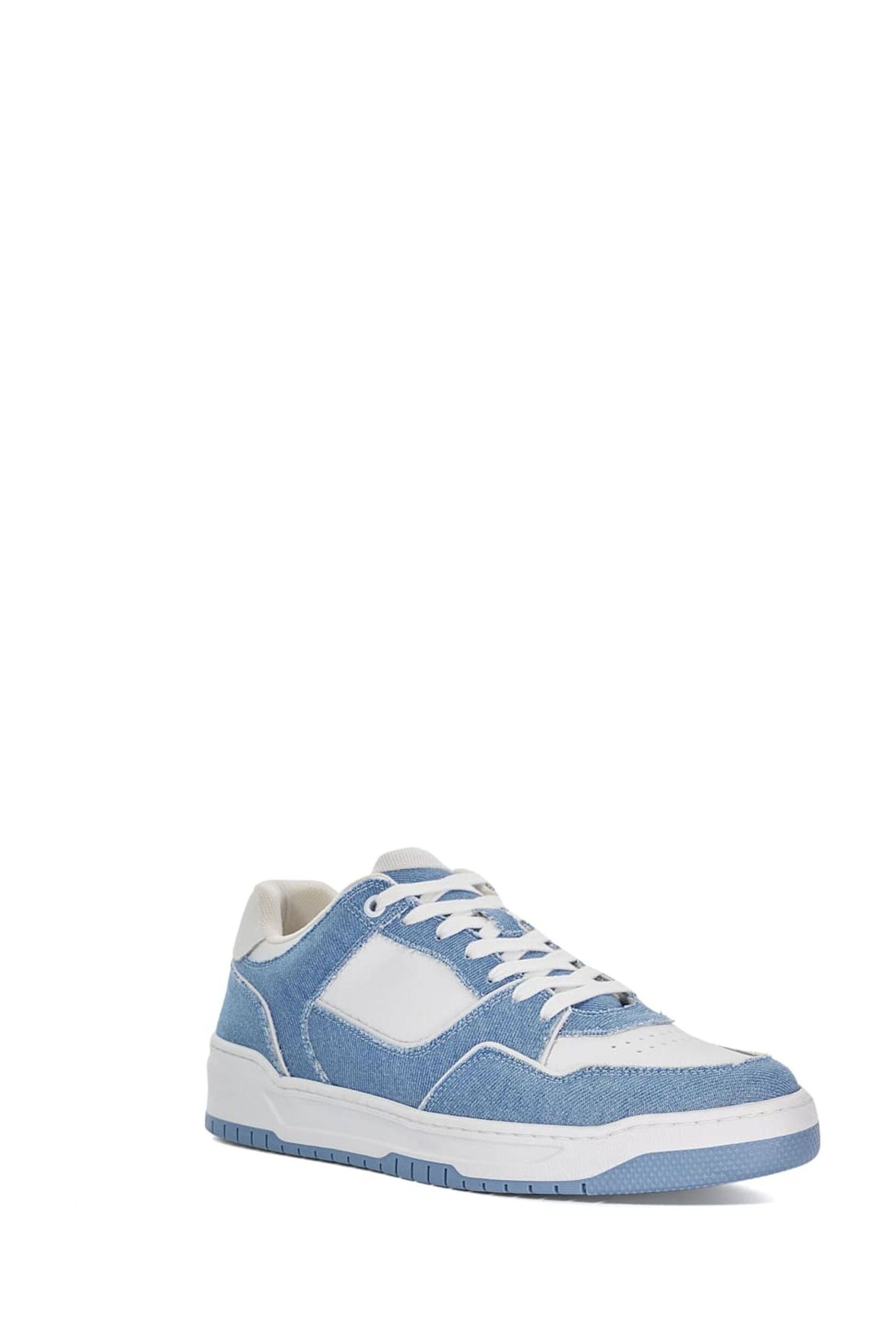 Dune London Blue Tainted Chunky Court Trainers - Image 1 of 6