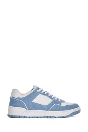 Dune London Blue Tainted Chunky Court Trainers - Image 2 of 6