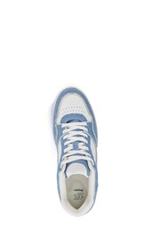 Dune London Blue Tainted Chunky Court Trainers - Image 4 of 6