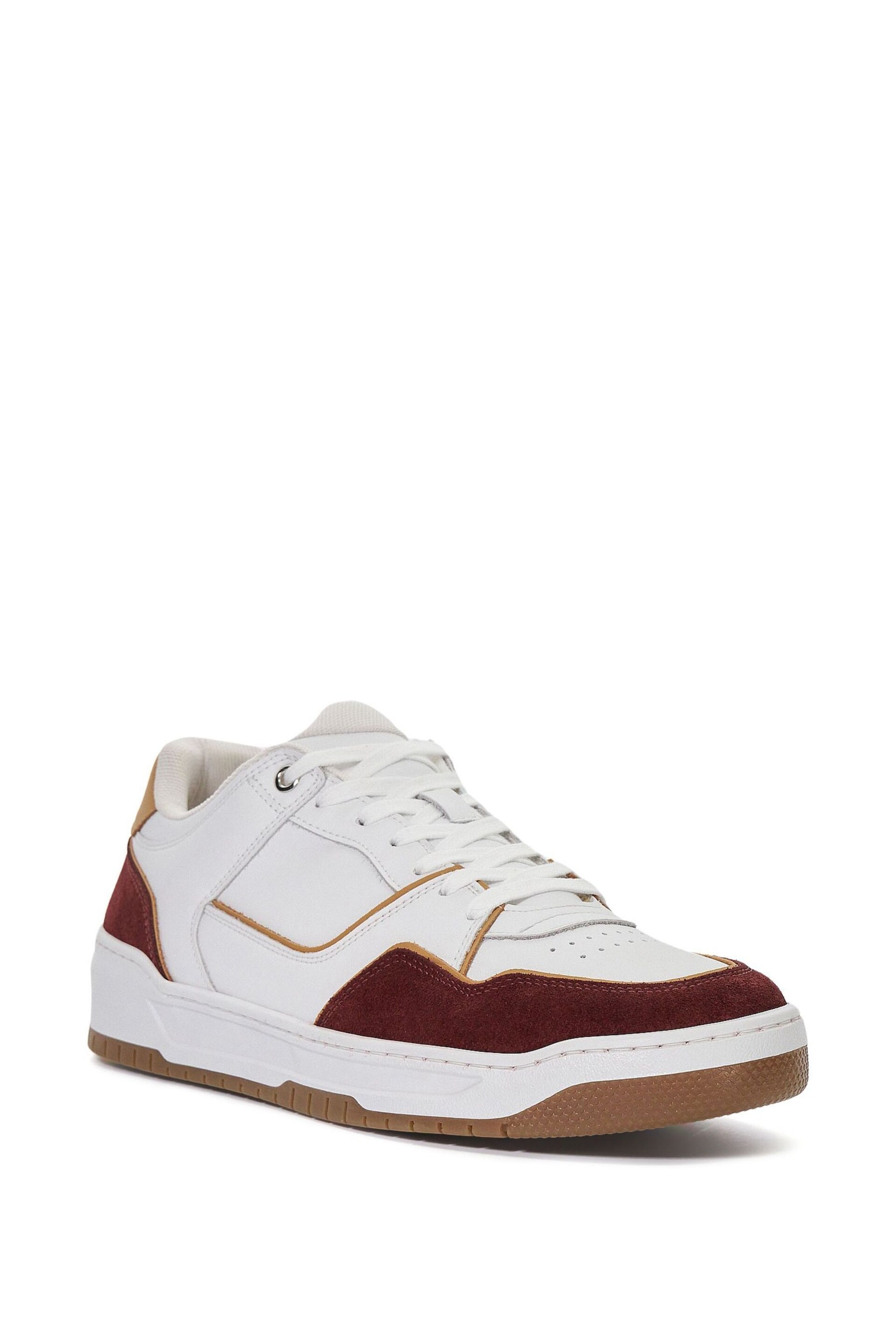 Dune London Red Tainted Chunky Court Trainers - Image 3 of 6