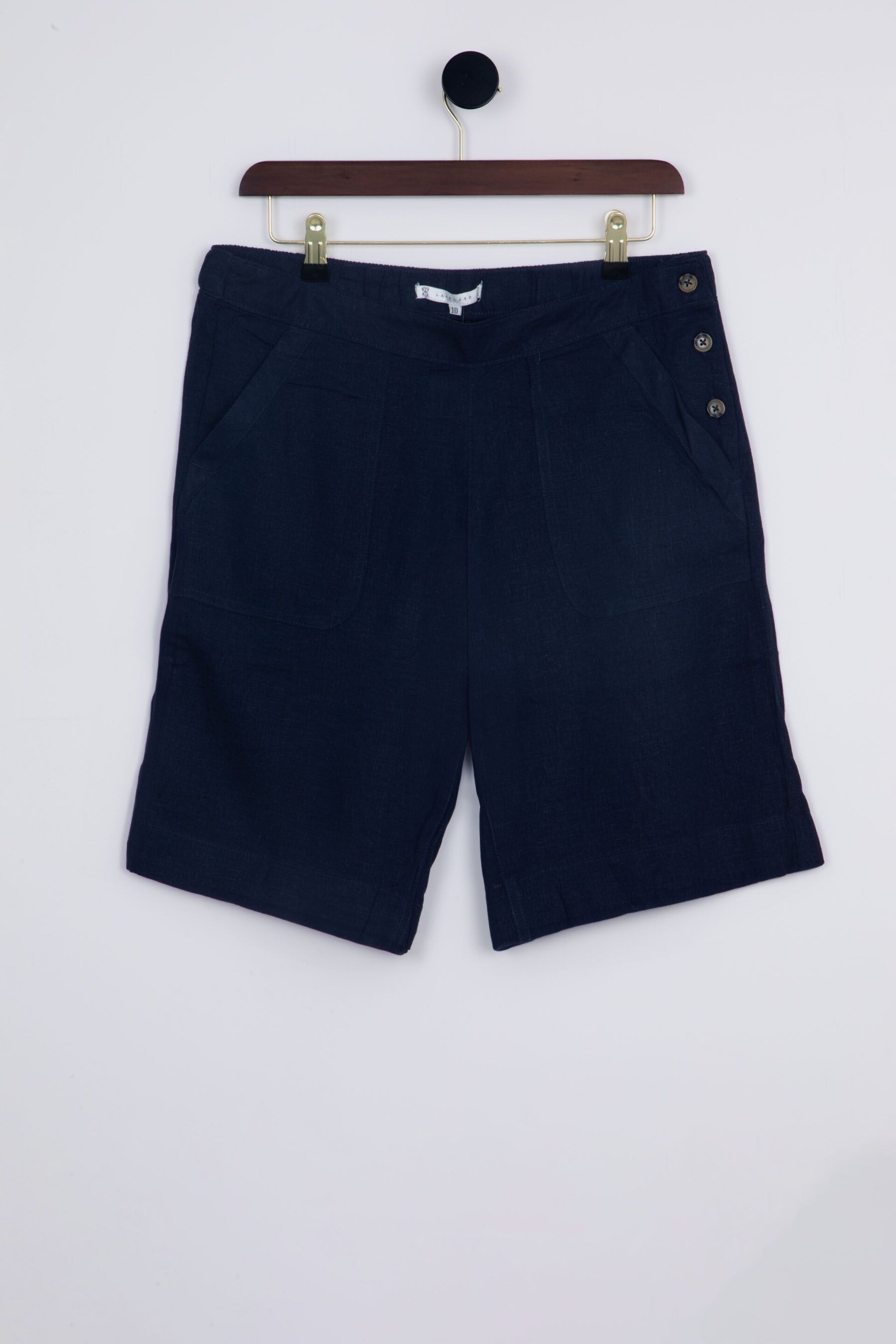 Lakeland Leather Blue Clothing Sophie Linen Blend Shorts - Image 1 of 3