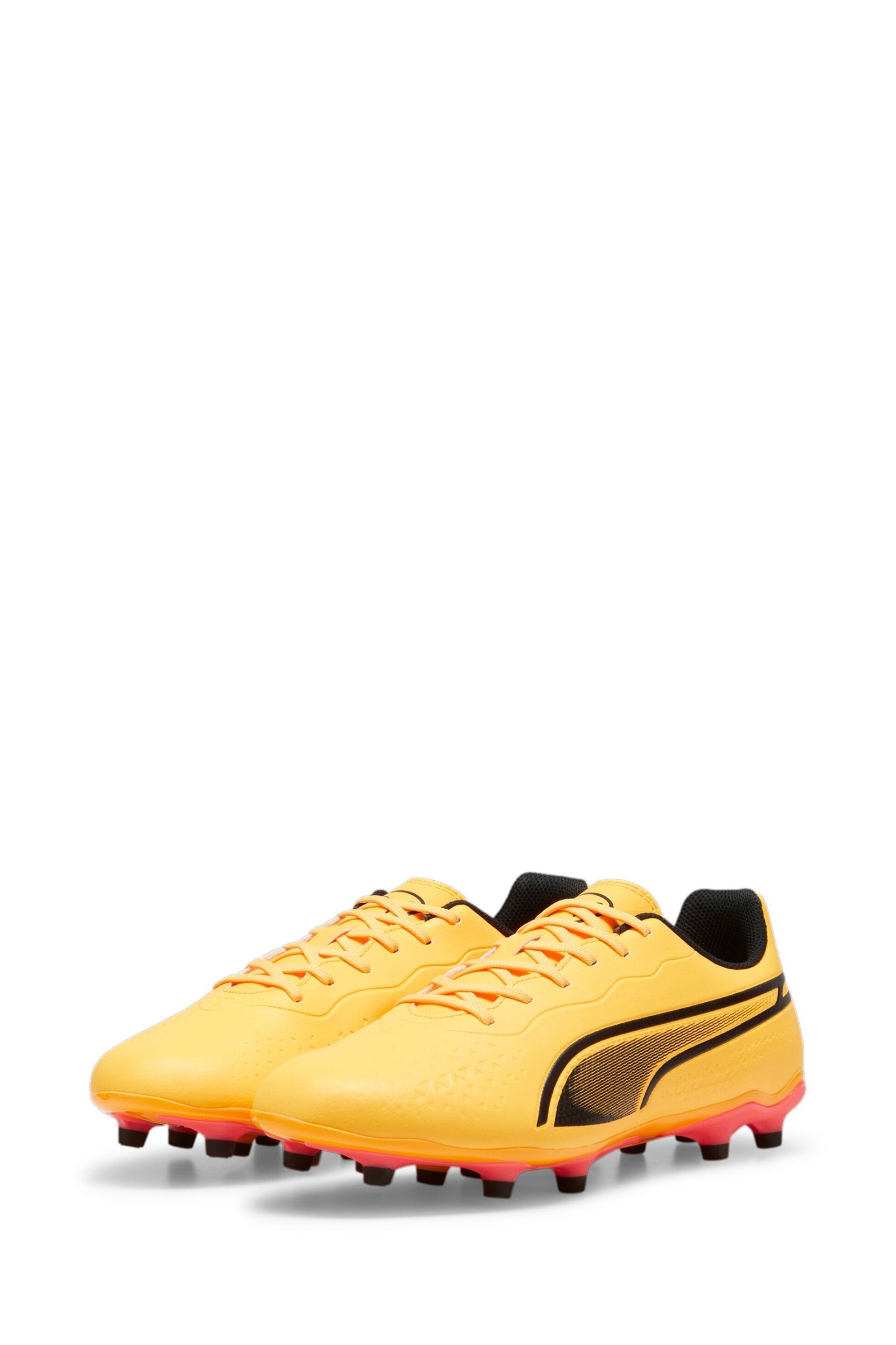 Puma Orange Mens King Match Fg/AG Football Boots - Image 3 of 7