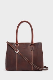 OSPREY LONDON The Madden Leather Shoulder Brown Workbag - Image 1 of 6