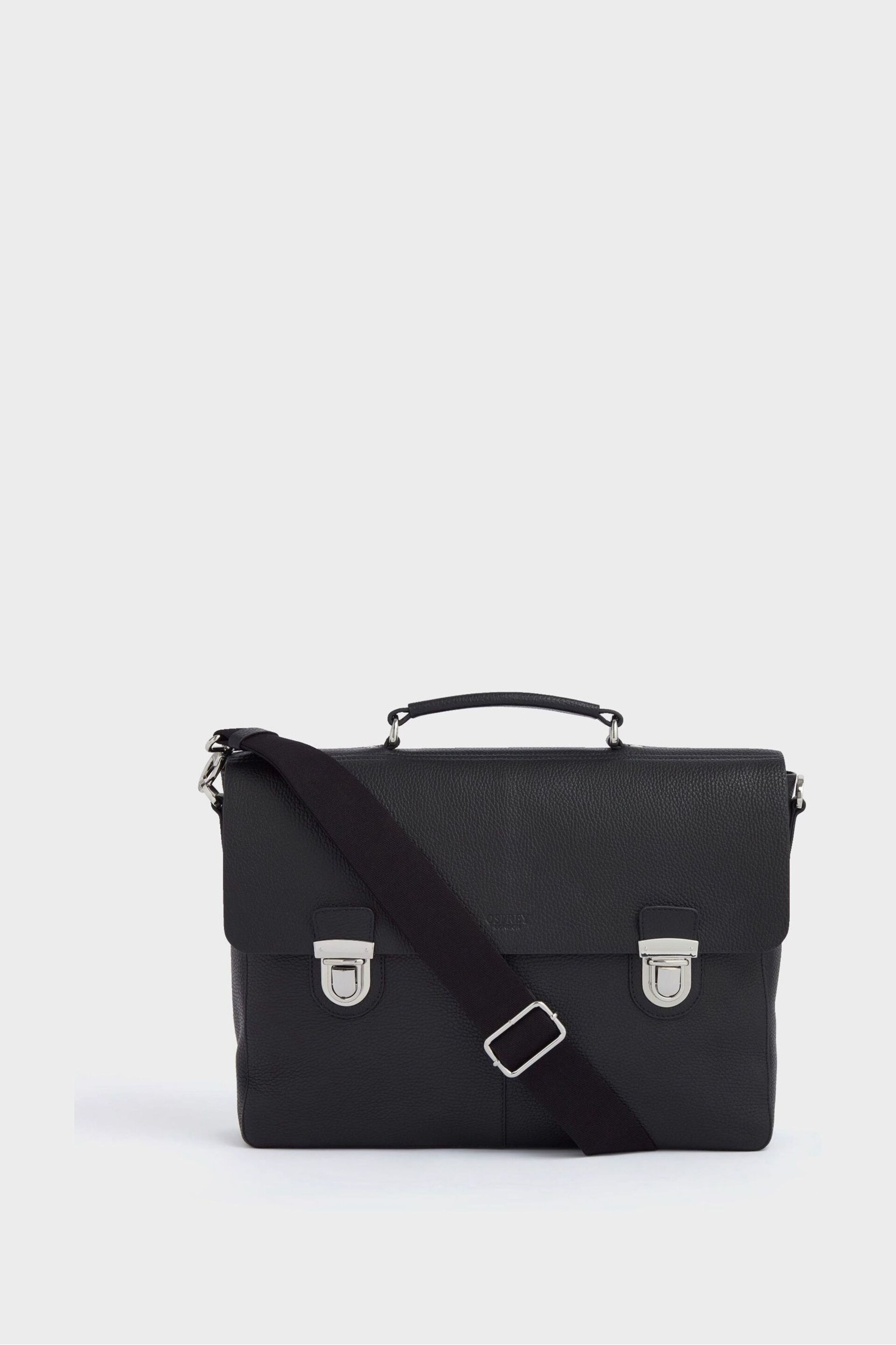OSPREY LONDON The Forest Leather Black Briefcase - Image 2 of 7