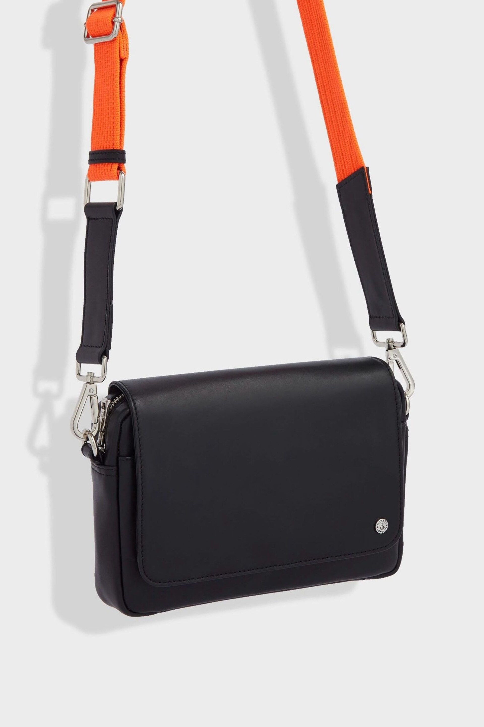 OSPREY LONDON The Hoxton Leather Cross-Body Black Bag - Image 2 of 7