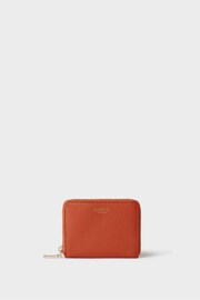 OSPREY LONDON Red The Collier Leather Zip-Round Purse - Image 1 of 4