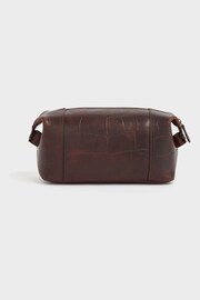 OSPREY LONDON The Brixton Leather Brown Washbag - Image 5 of 6