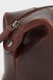OSPREY LONDON The Brixton Leather Brown Washbag - Image 6 of 6