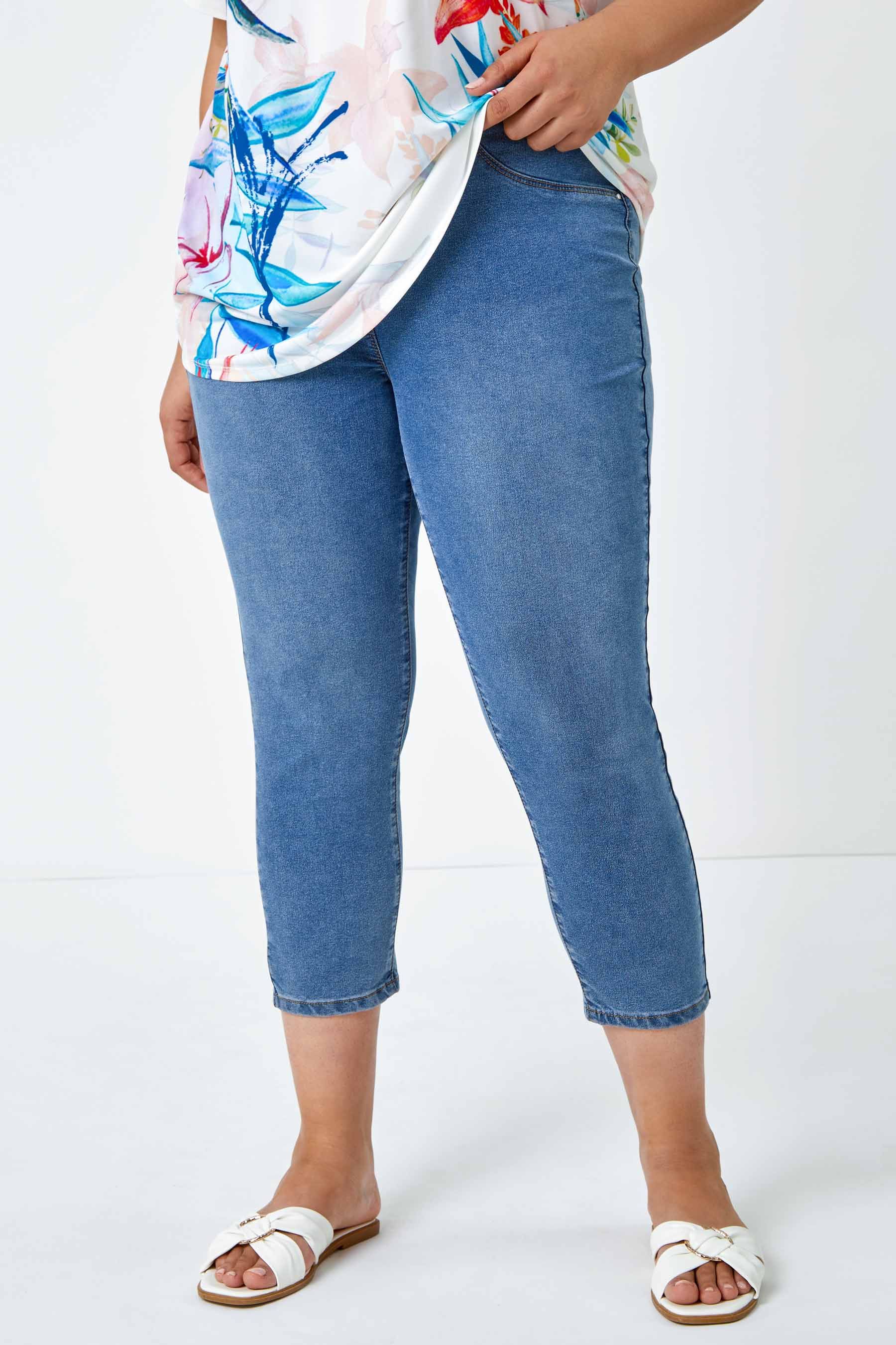 Buy Roman Blue Cropped Stretch Denim Jeggings from the Next UK online shop