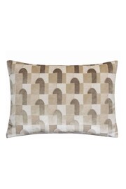 Riva Paoletti Natural Keela Cut Velvet Cushion - Image 1 of 4