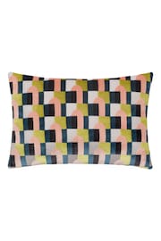 Riva Paoletti Pink Avo Green Keela Cut Velvet Cushion - Image 1 of 4