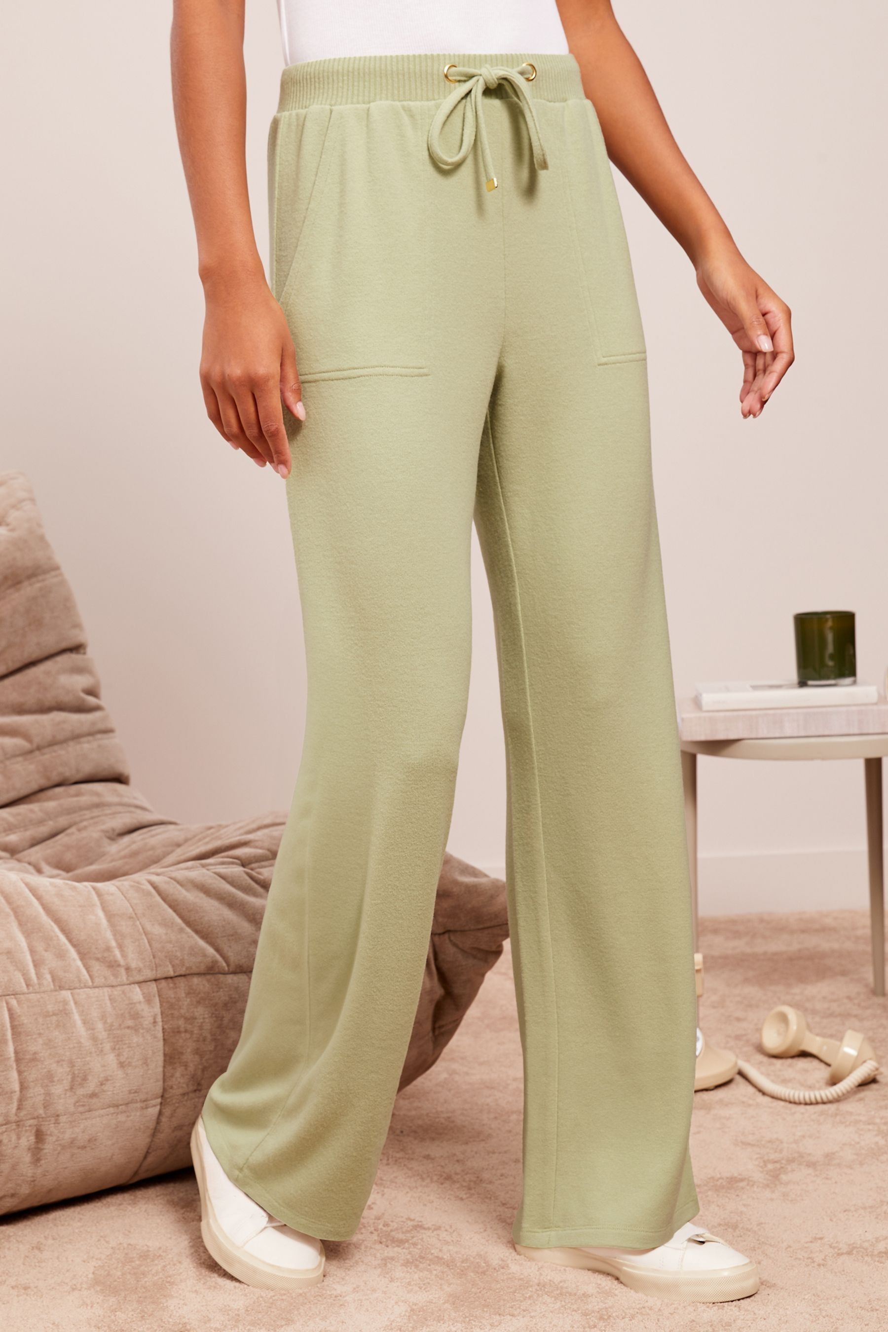 Buy Friends Like These Green Wide Leg Loungewear Trousers from the Next UK online shop