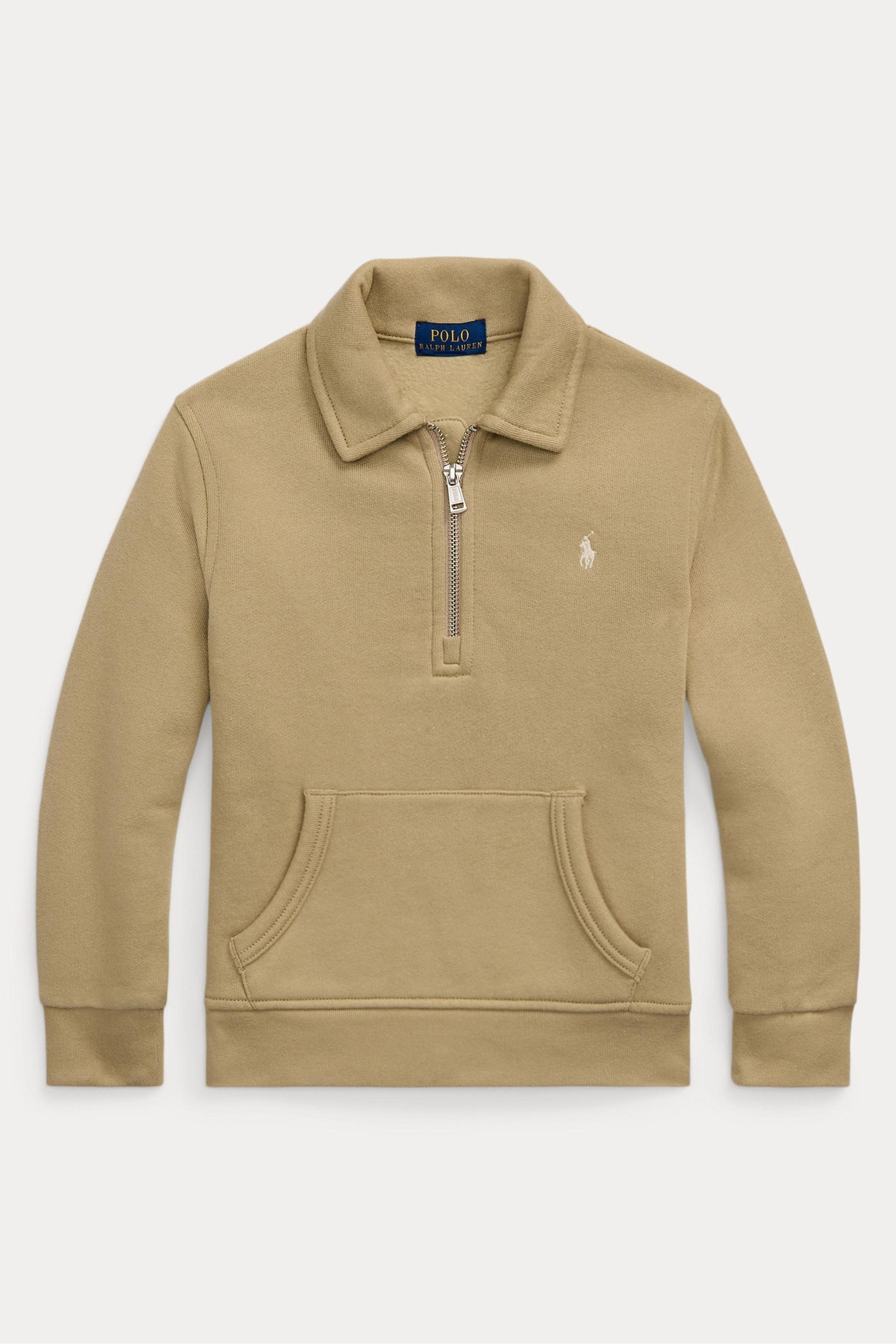 Polo Ralph Lauren Boys Quarter Zip Jersey Sweatshirt