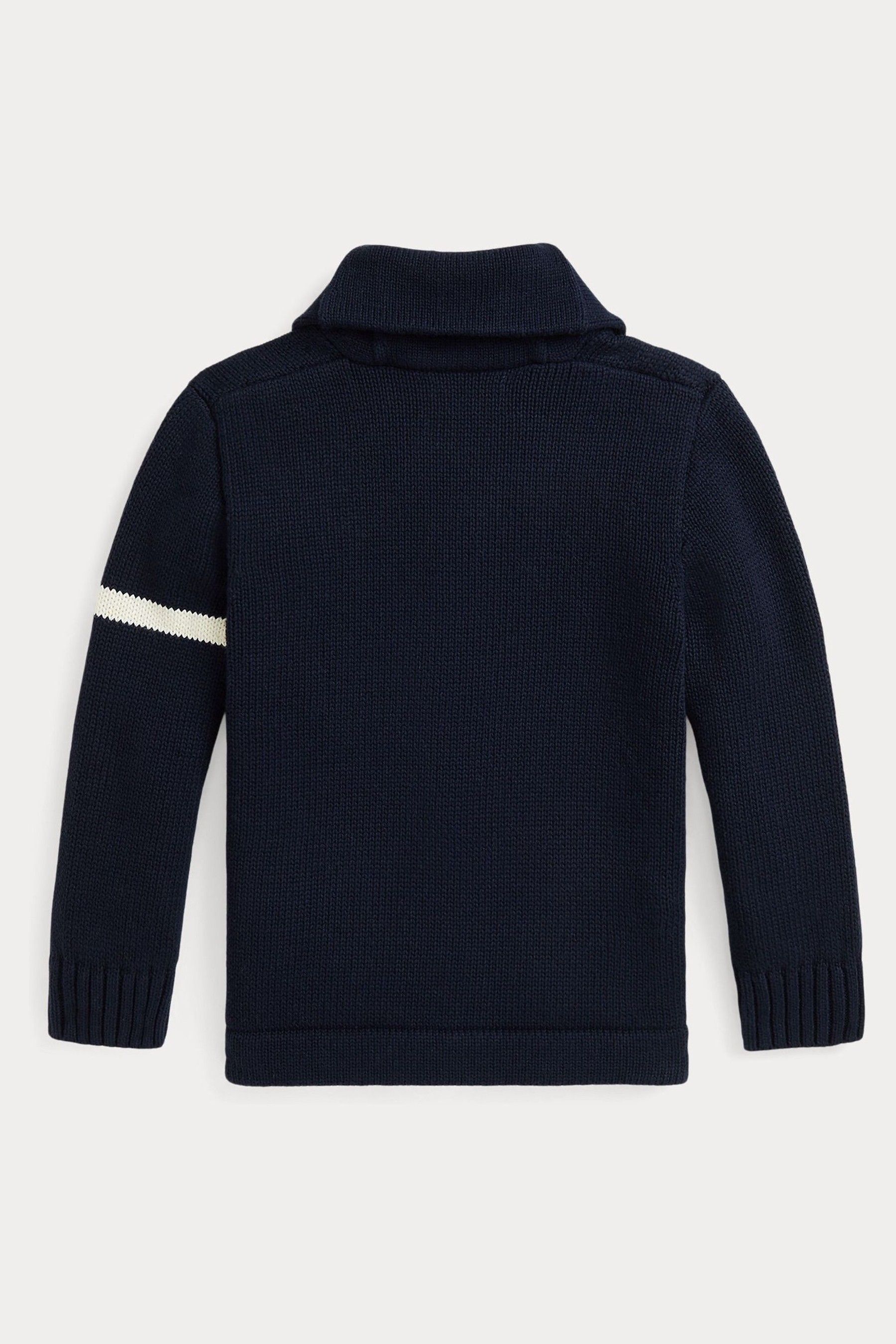 Buy Polo Ralph Lauren Boys Navy 100 Cotton Letterman Cardigan from Next Georgia