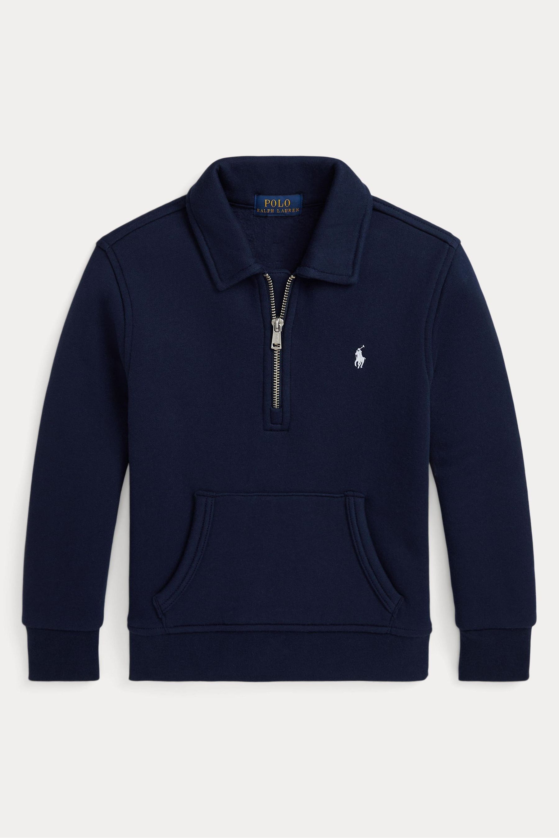 Buy Polo Ralph Lauren Boys Quarter Zip Jersey Sweatshirt from Next Luxembourg