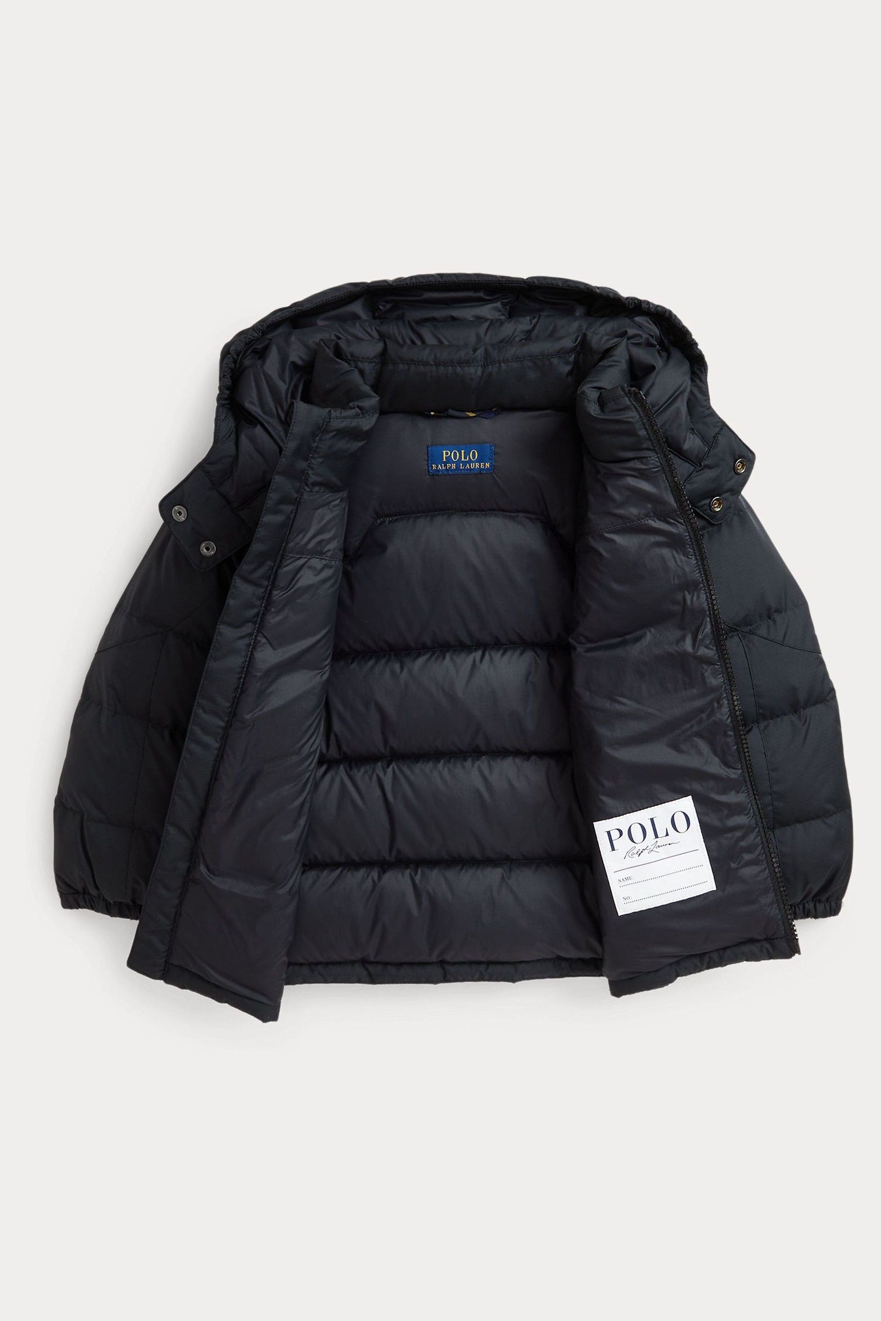 Buy Polo Ralph Lauren Boys Ripstop Down Hooded Black Jacket from the Next UK online shop