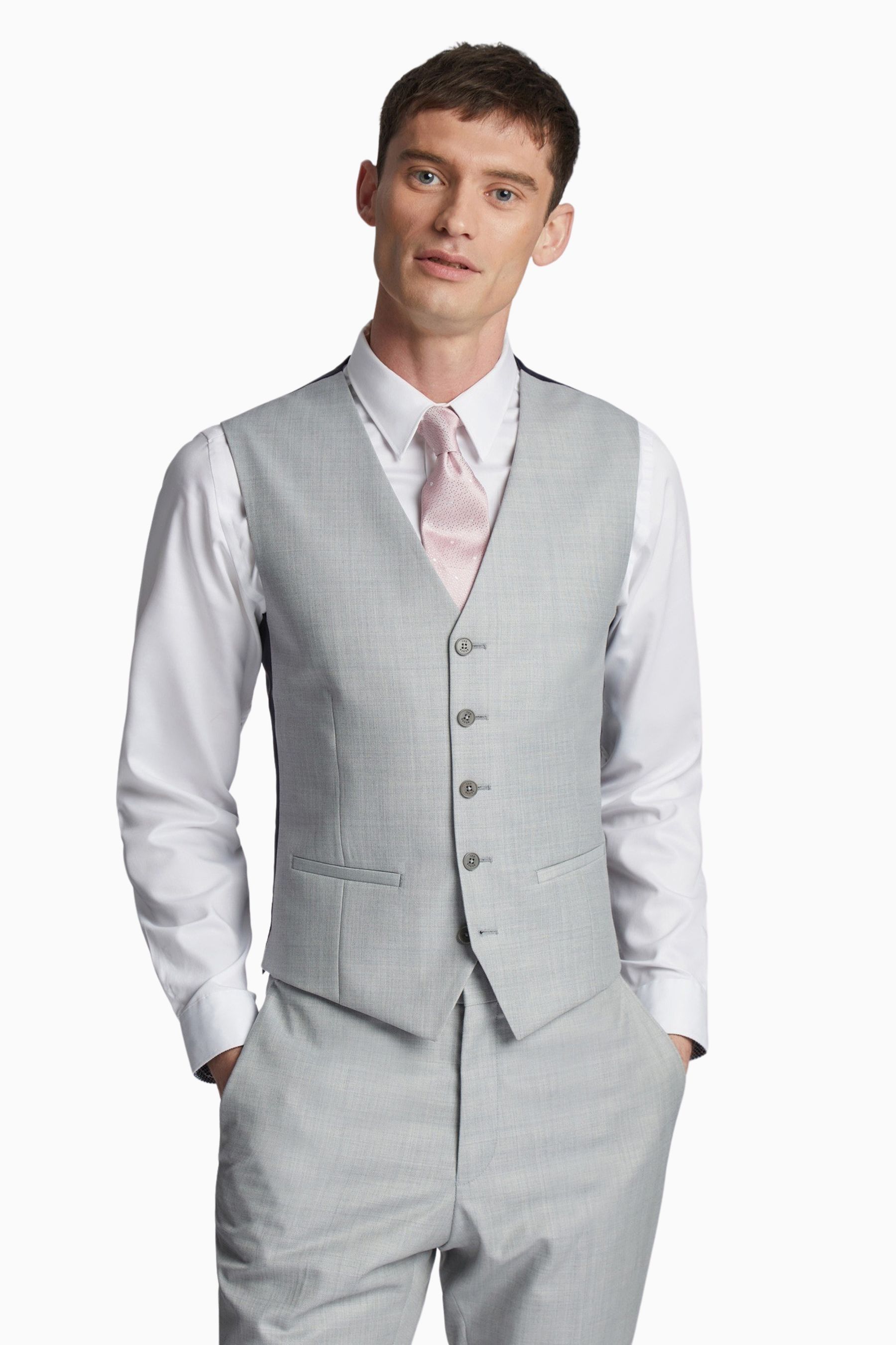 Grey slim fit waistcoat outlet