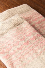 Pink/Cream Fairisle Ankle Socks 2 Pack Containing Cashmere - Image 6 of 6