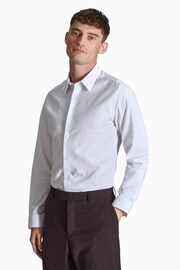 Ted Baker Tailoring Makalu Geo Jacquard White Shirt - Image 1 of 4