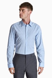 Ted Baker Tailoring Blue Fara Flower Jacquard Shirt - Image 1 of 4