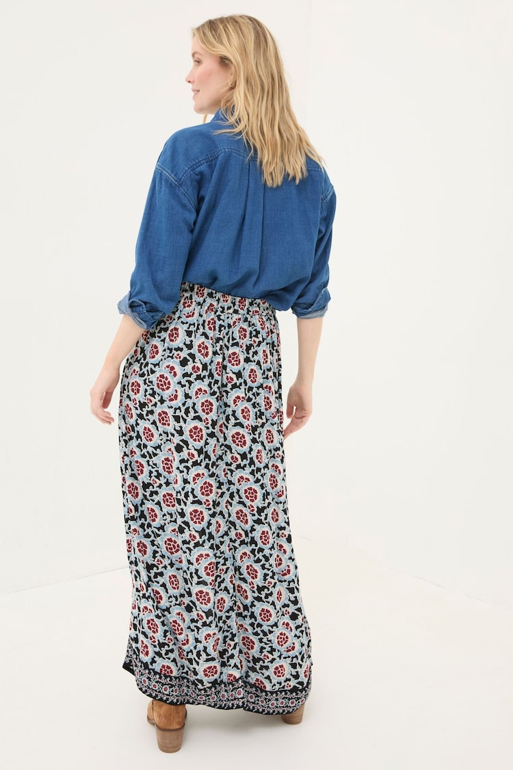 FatFace Arabella Black Wild Floral Midi Skirt - Image 2 of 6