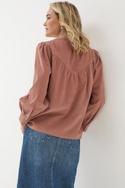 FatFace Mattie Pink Cord Blouse - Image 2 of 6