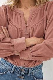 FatFace Mattie Pink Cord Blouse - Image 5 of 6