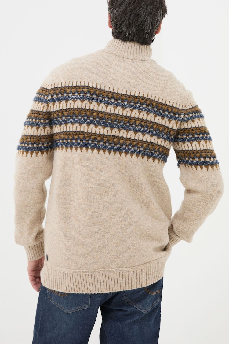 FatFace Ives Natural Half Neck Jumper - Image 2 of 6