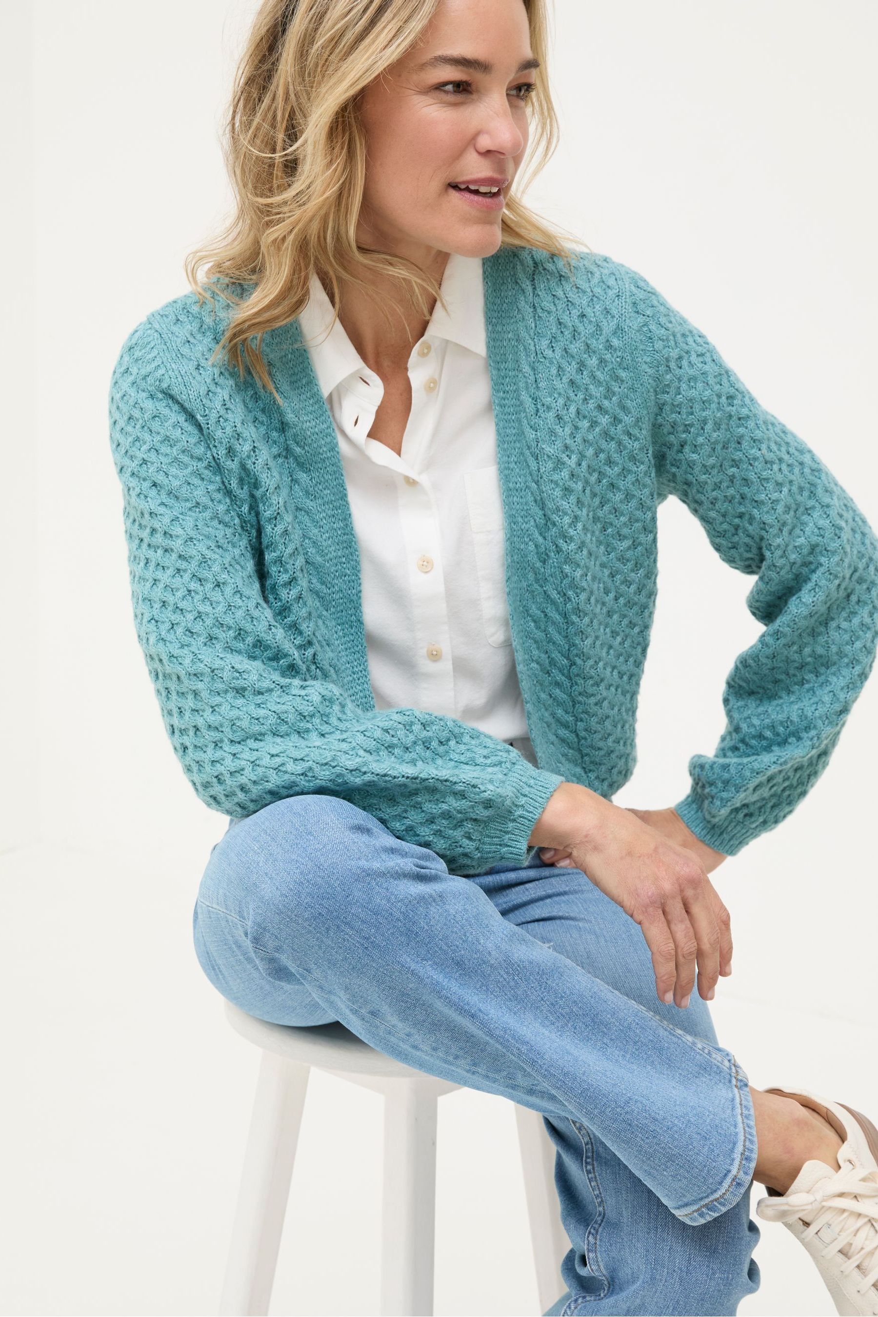 Buy FatFace Anais Light Teal Cardigan from the Next UK online shop