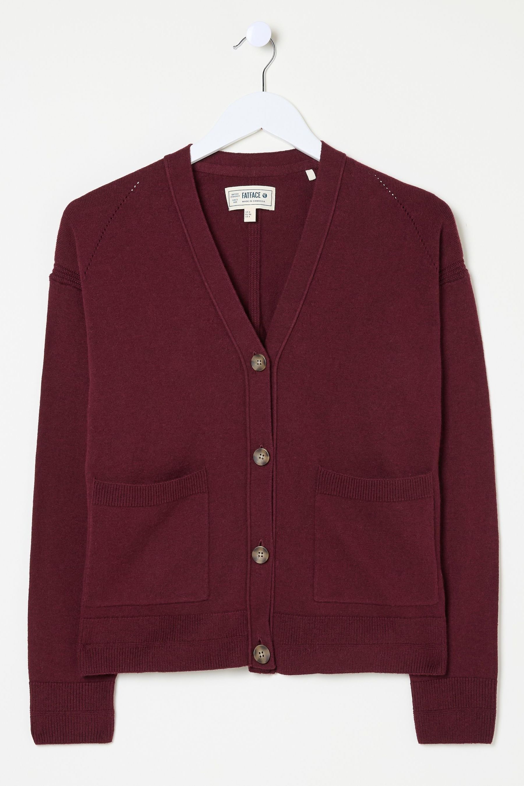 Red cotton cardigan sweater new arrivals