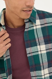 FatFace Green Long Sleeve Blake Check Shirt - Image 3 of 5