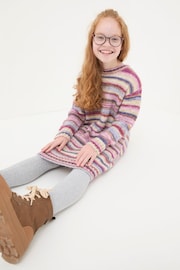 FatFace Cream Stripe Jumper Dress - Image 3 of 5