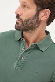 FatFace Green Pique Polo Shirt - Image 3 of 4