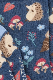 FatFace Navy Blue Floral Hedgehog Women's Socks 1 Pack (size 4-7) - Image 2 of 2