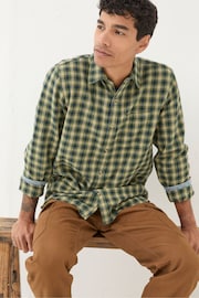 FatFace Green Long Sleeve Read Check Shirt - Image 4 of 5