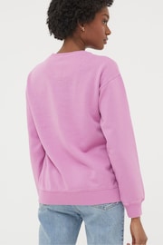 FatFace Georgia Texture Pink Crew Neck Sweatshirt - Image 2 of 3