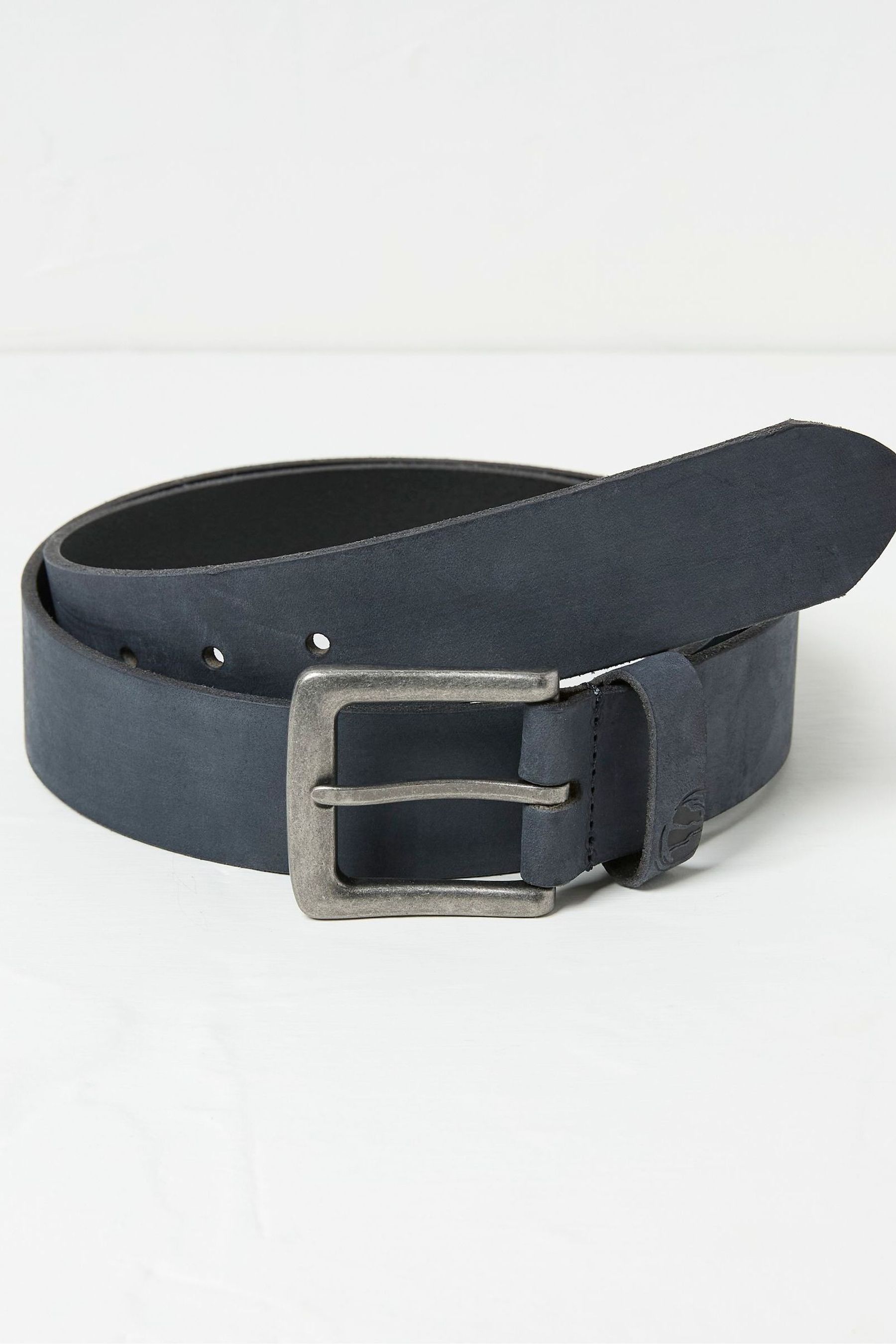 FAT FACE FatFace Blue Nubuck Leather Belt L Mens