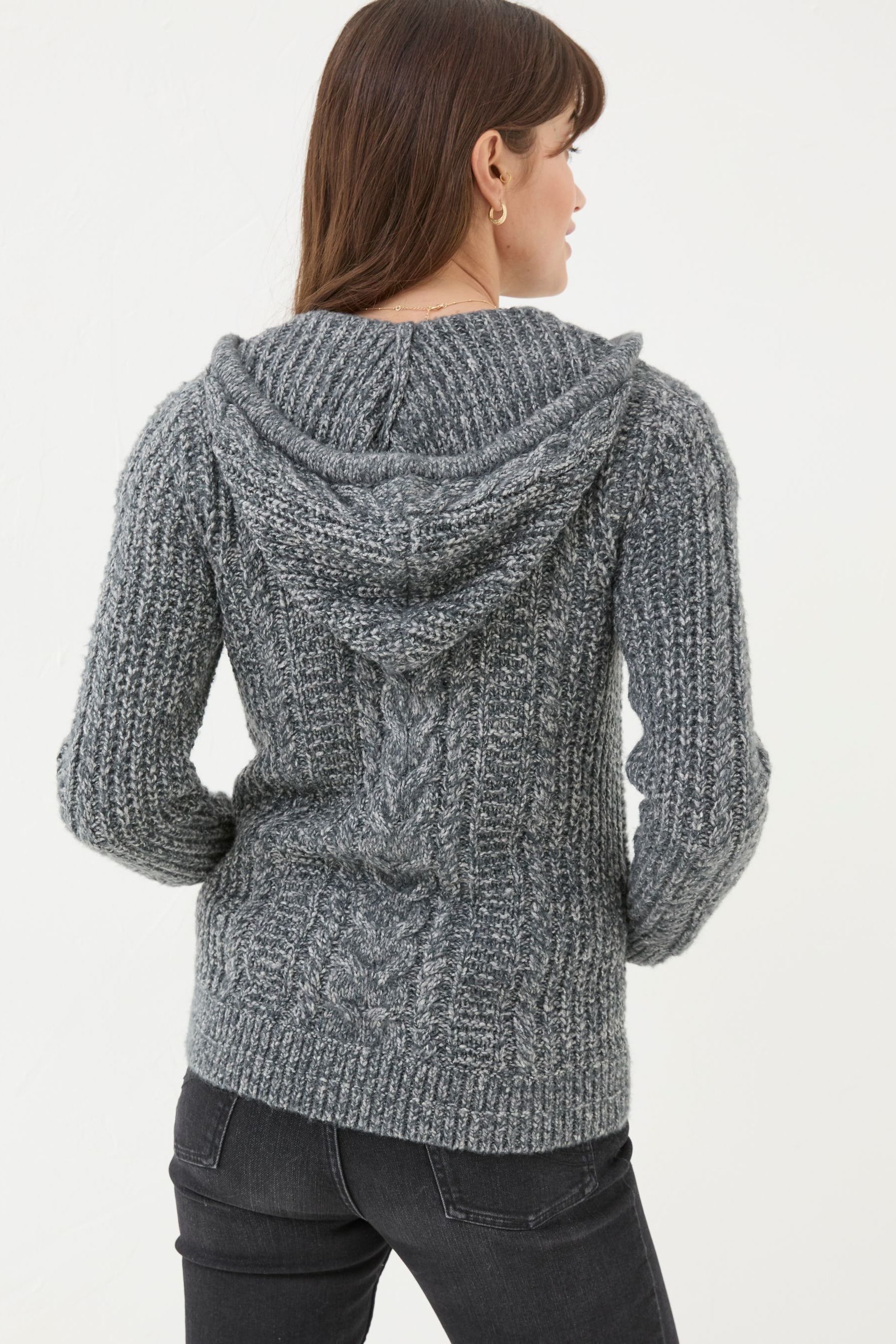 Buy FatFace Alicia Charcoal Grey Hoodie from Next Luxembourg