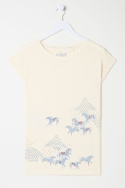 FatFace Cream Horse Graphic T-Shirt - Image 5 of 5