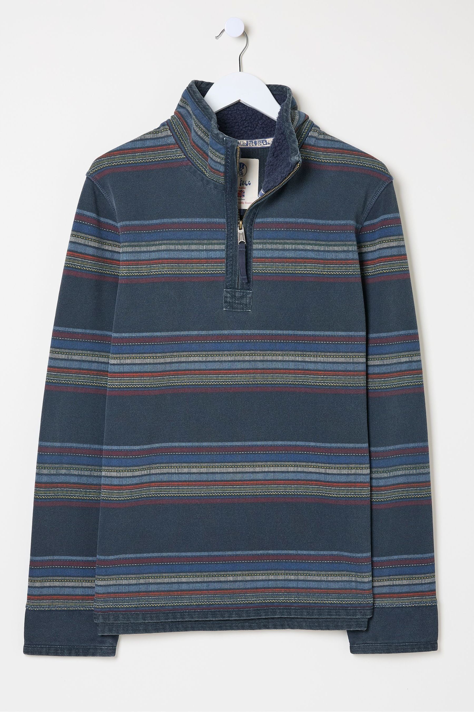 Buy FatFace Airlie Blue Stripe Panel Sweatshirt from the Next UK online shop