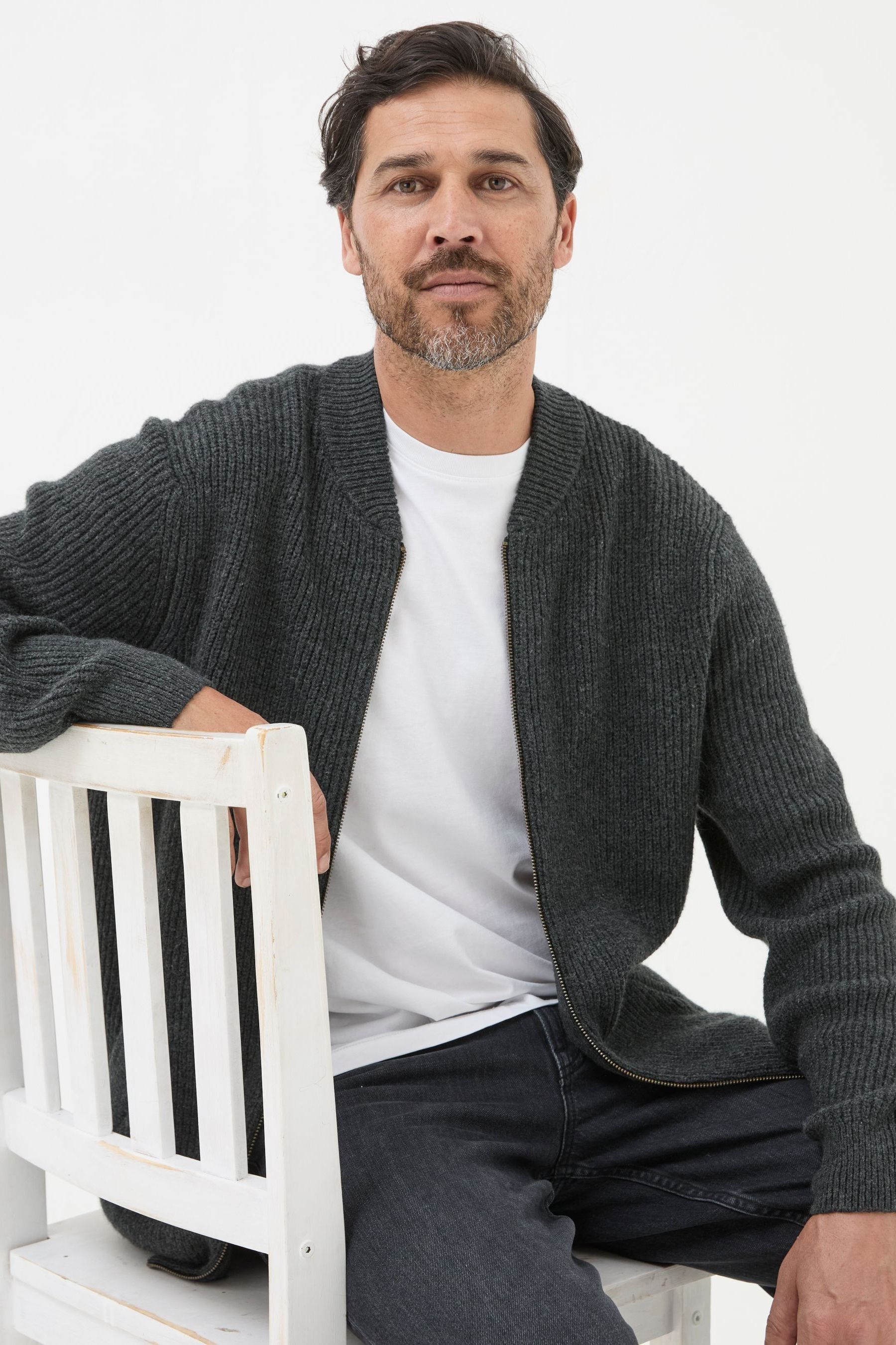 Charcoal grey cardigans discount