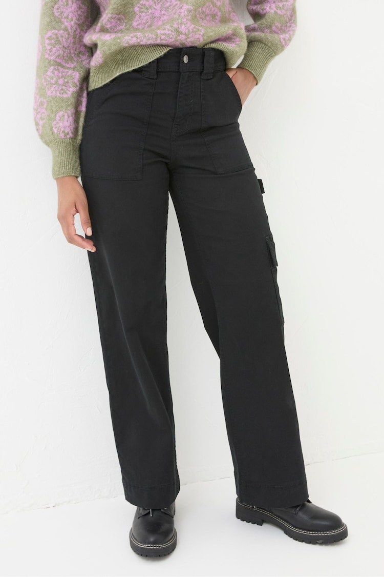 FatFace Leigh Black Carpenter Trousers - Image 1 of 6