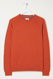 FatFace Rye Orange Cotton Cashmere Crew Neck Jumper - Image 5 of 5