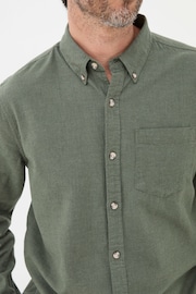 FatFace Green Long Sleeve Tadlow Shirt - Image 4 of 5