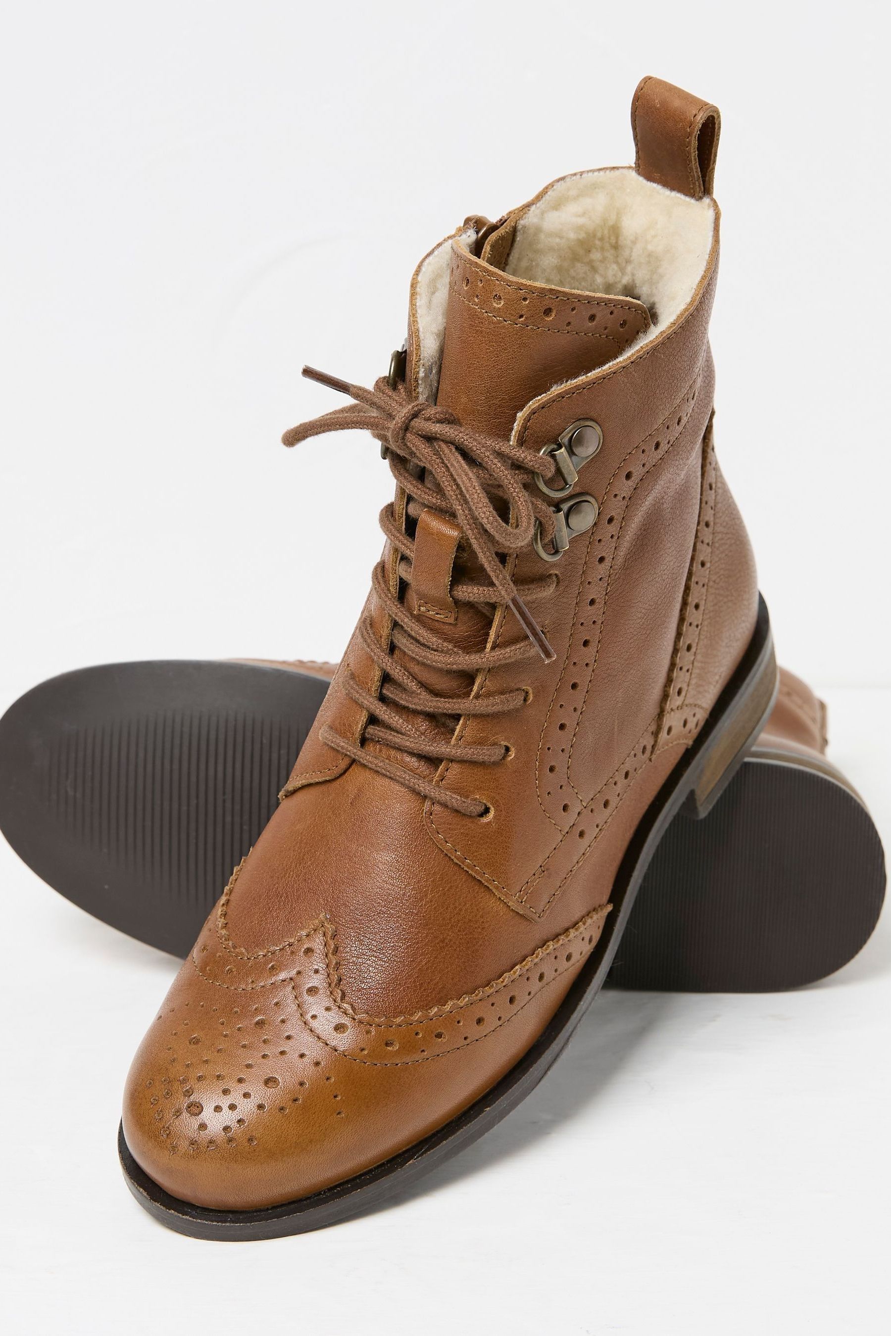 Women's lace up brogue ankle boots best sale