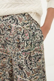 FatFace Ines Cream Paisley Wide Leg Trousers - Image 4 of 5