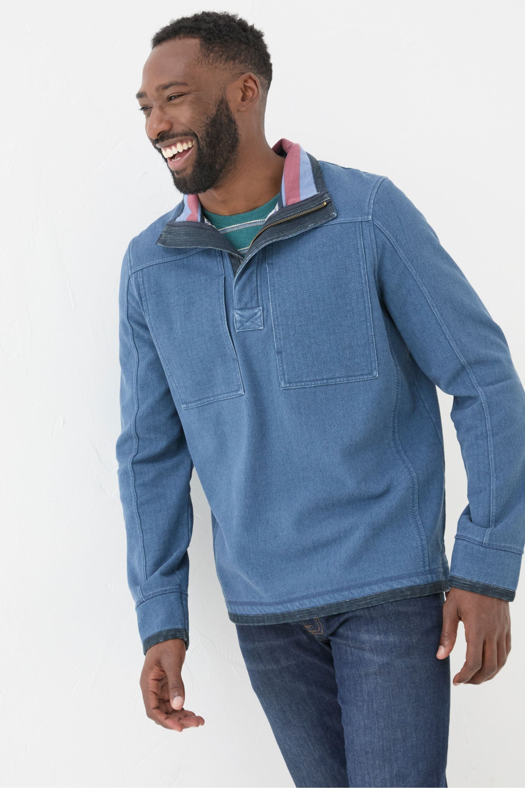 Buy FatFace Airlie Blue Panel Sweatshirt from Next France