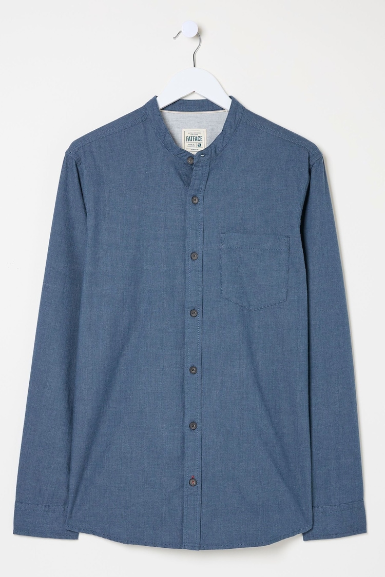 FatFace Tadlow Blue Grandad Shirt - Image 7 of 7