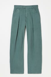 FatFace Saffron Blue Wide Leg Twill Trousers - Image 1 of 1