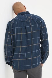 FatFace Blue Windowpane Check Shirt - Image 2 of 5